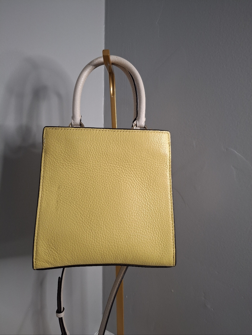 Coach Mini Crossbody In Colorblock Retro Yellow/ Chalk EUC - Picture 2 of 6